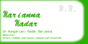 marianna madar business card