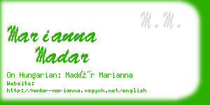 marianna madar business card